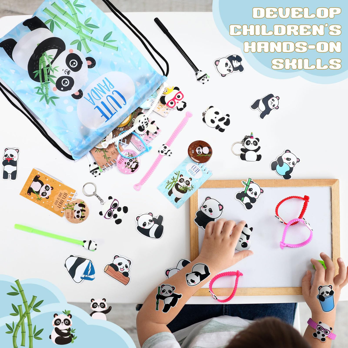 Abbylike panda badges add cute flair to outfits and bags