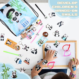 Abbylike panda badges add cute flair to outfits and bags