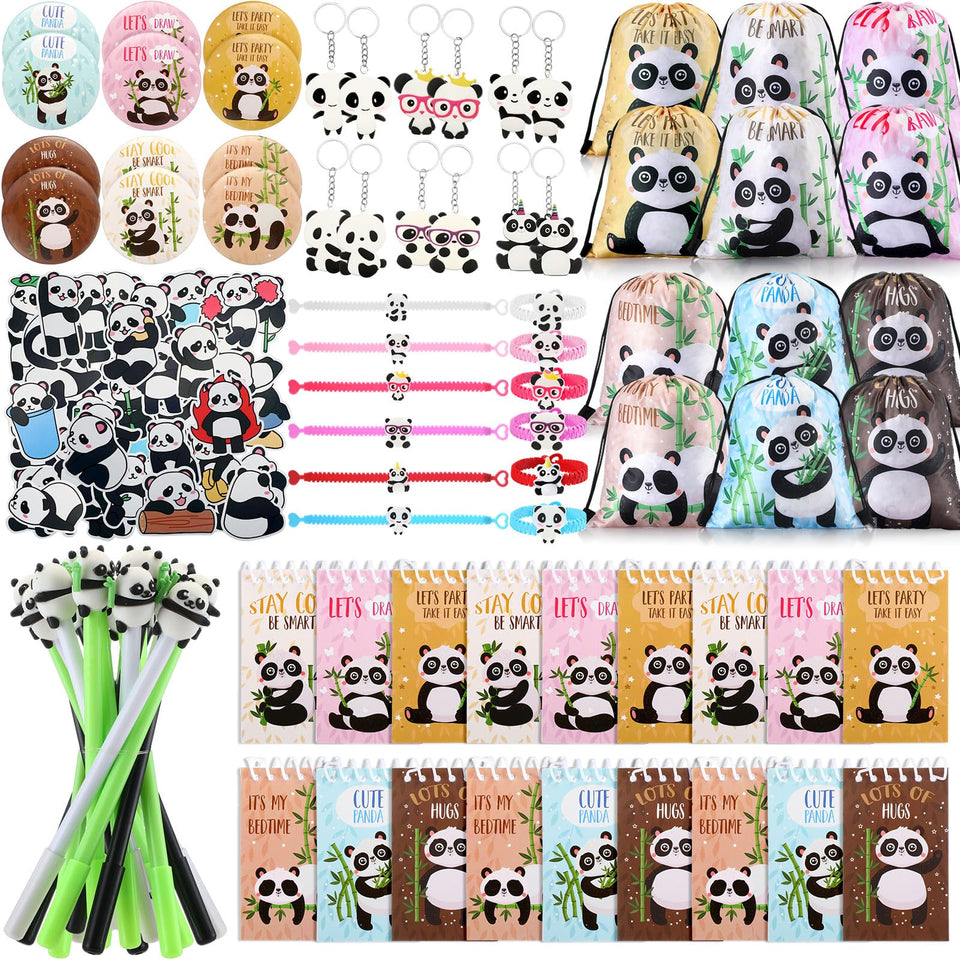 Abbylike panda silicone wristbands worn as a stylish party accessory for kids