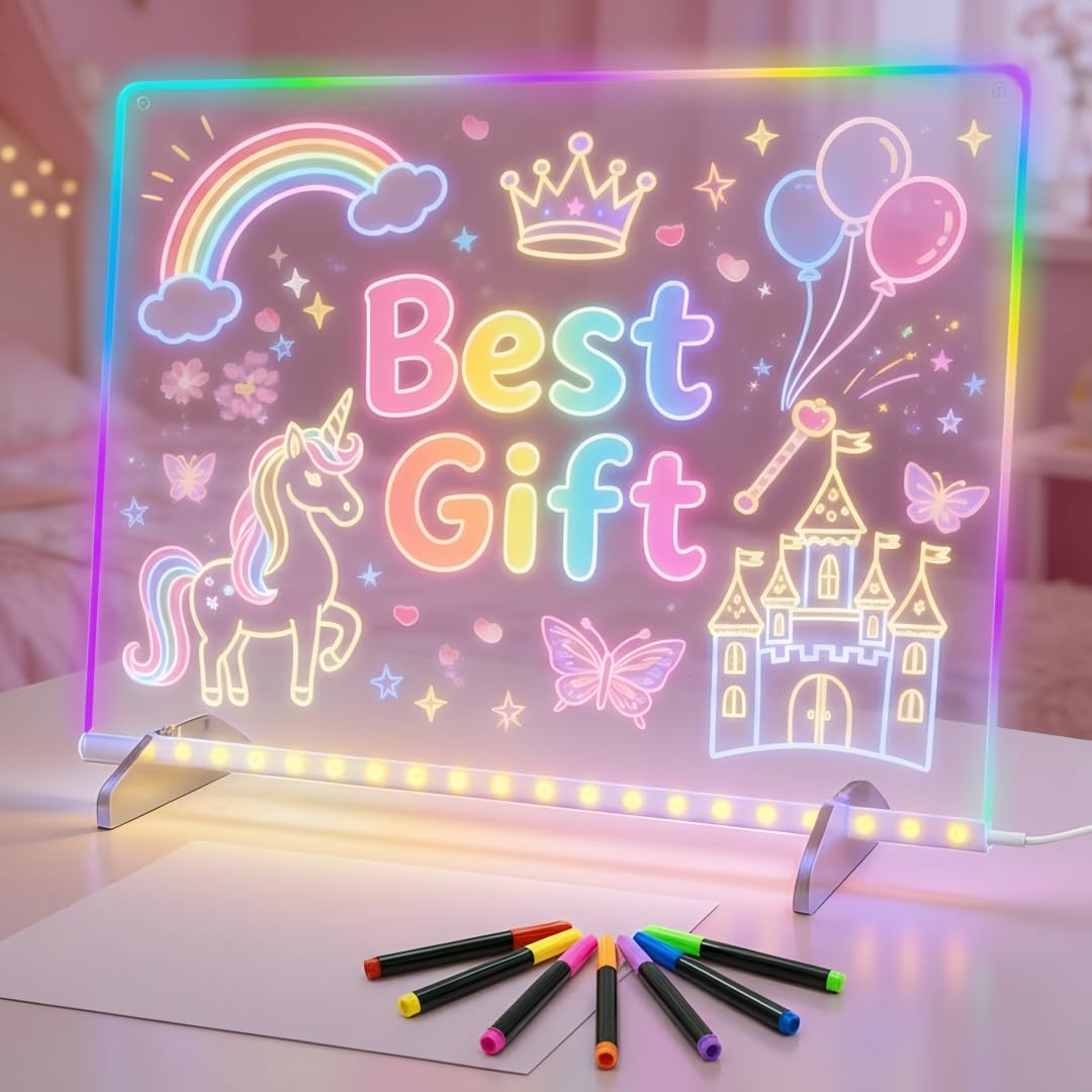 ABCOOL LED drawing board 17-inch on desk for mess-free drawing
