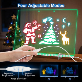 ABCOOL LED drawing board spray bottle and microfiber cloth for easy resets