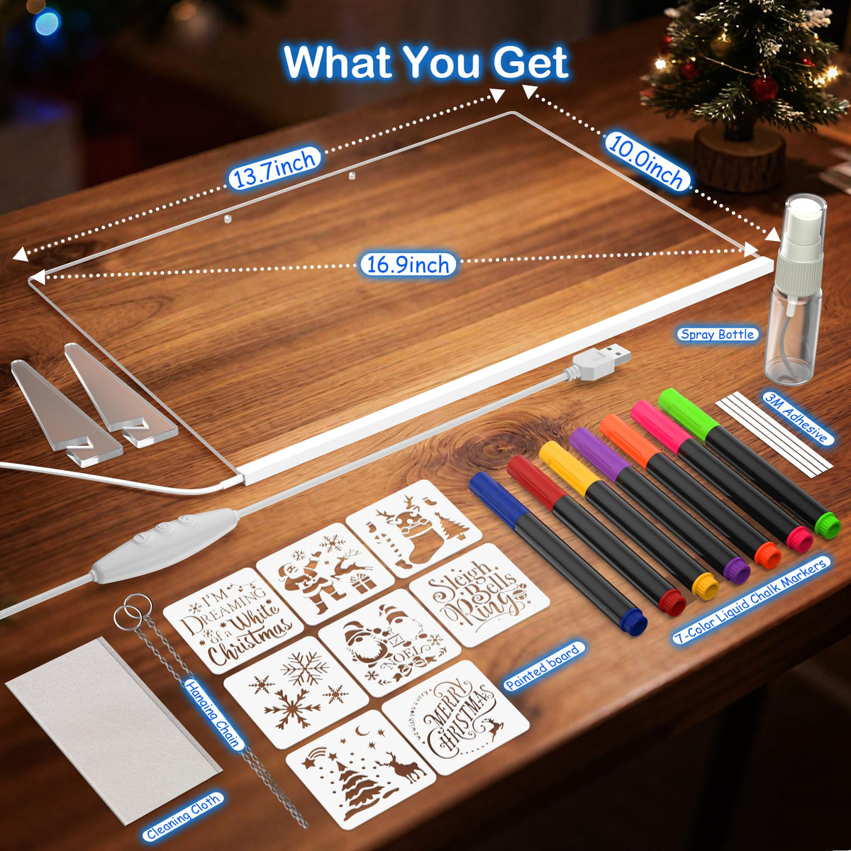 ABCOOL LED drawing board tracing templates kit aids learning and practice