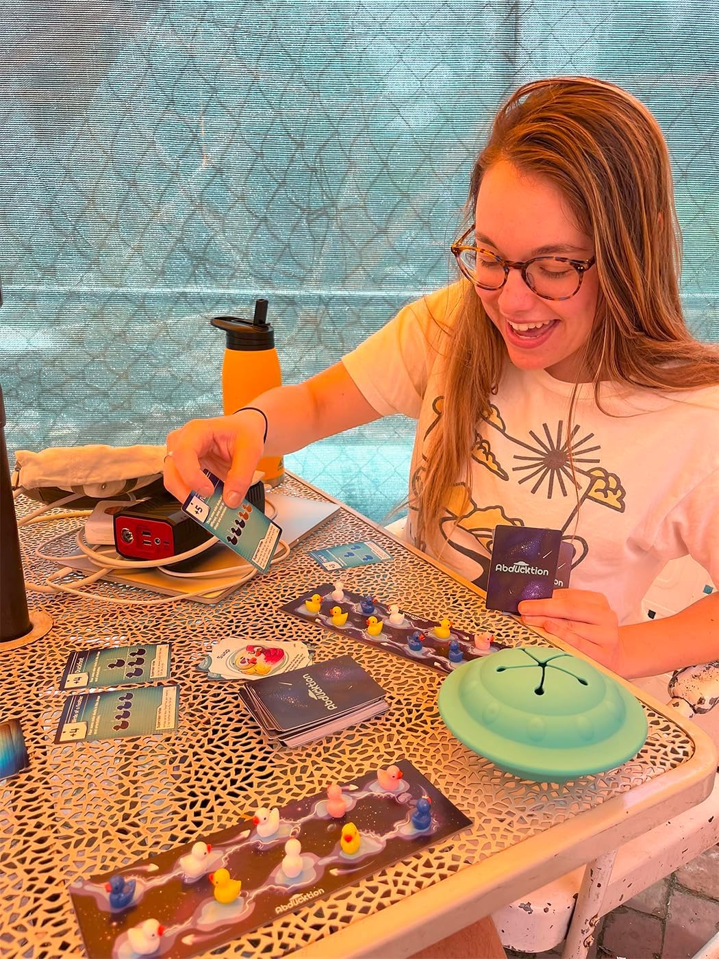 Abducktion 3D UFO adds whimsy and surprise during rounds.