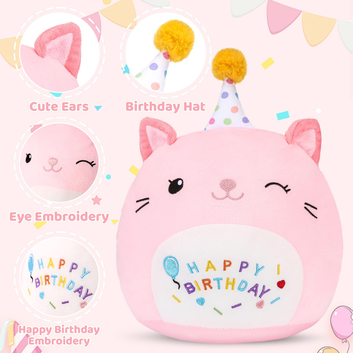 ABEARCAR plush with one eye open closeup, inviting cuddles and comfort.