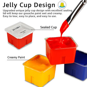 ABEIER HIMI gouache 24 colors offering rich options for color mixing.