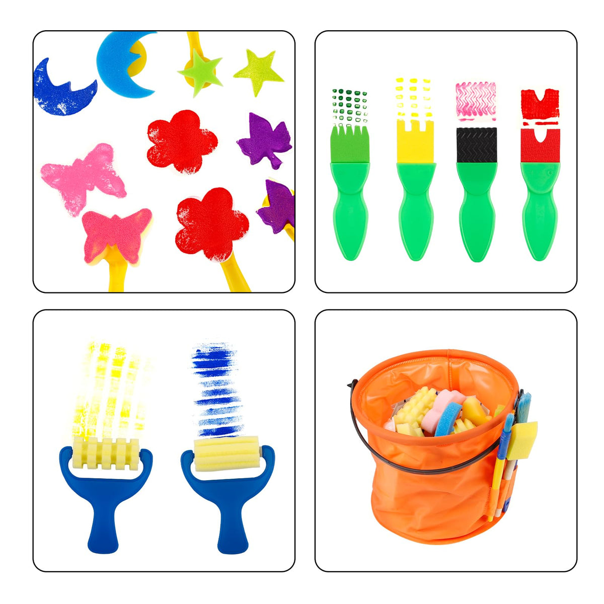 ABEIER portable paint bucket makes storage easy and painting anywhere convenient.