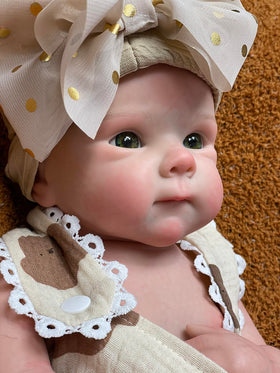 Realistic skin texture and wrinkles on the silicone baby doll