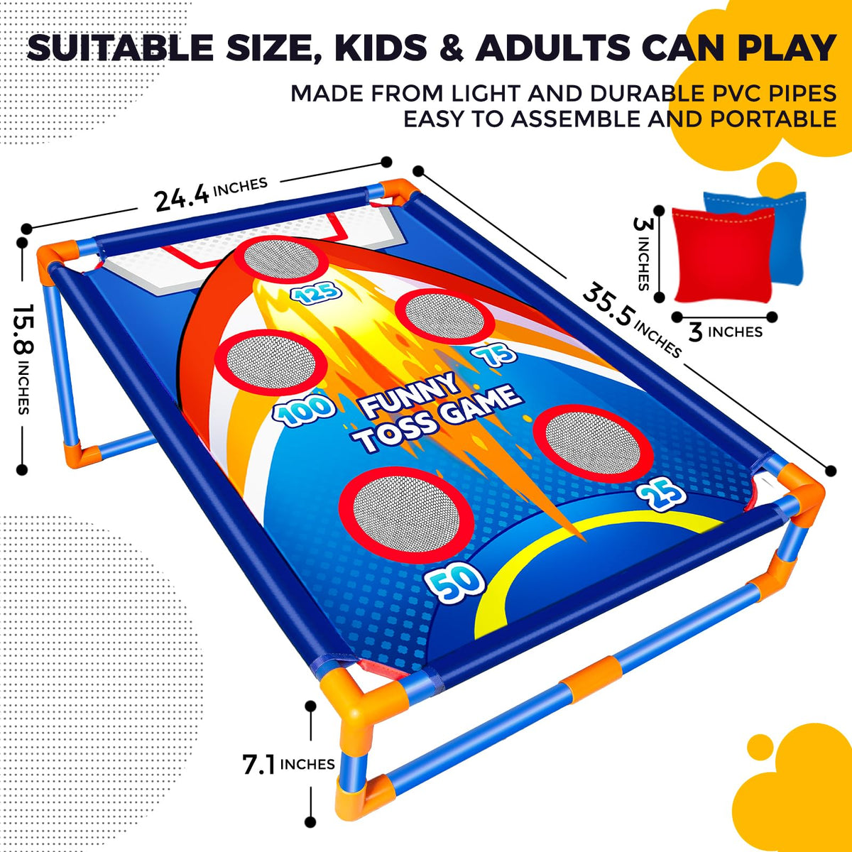 ABERLLS bean-bags-set with durable colors for tossing games.