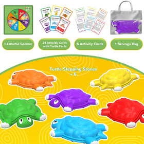 ABERLLS colorful turtle stones promote color recognition during play.