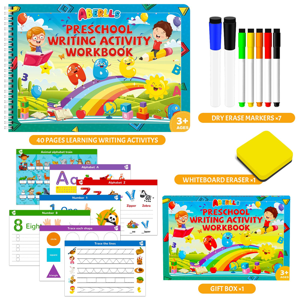 ABERLLS letter tracing pages emphasize tracing accuracy and fine motor development