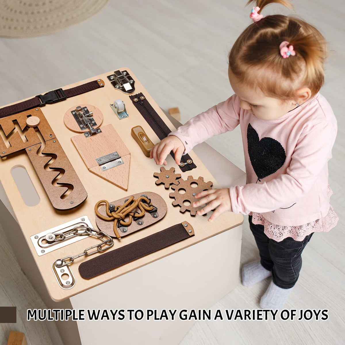 ABERLLS Busy Board button area promotes precise finger movements and focus.