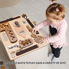 ABERLLS Busy Board button area promotes precise finger movements and focus.