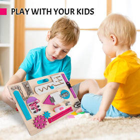 ABERLLS Busy Board portable design ideal for car trips and flights