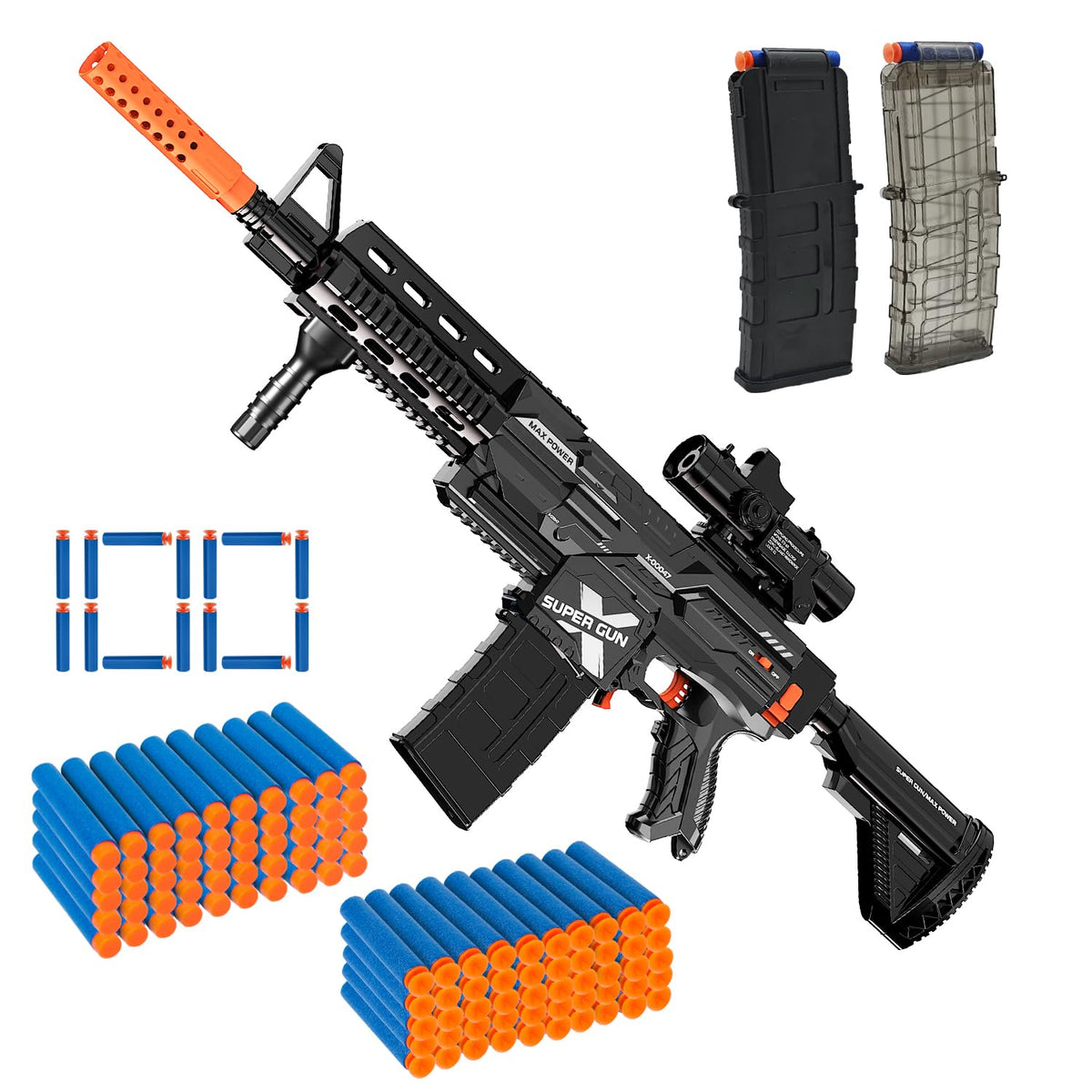 Abifny electric foam blaster gun with rotating barrel for action-packed outdoor play