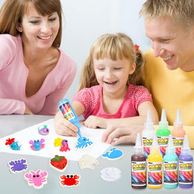 Abifny twelve color gels show bright hues and tactile feedback during DIY play at home.