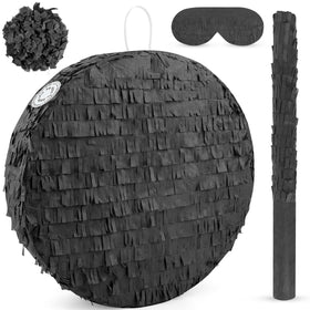 Abilat black round pinata package for festive party decoration and surprises.