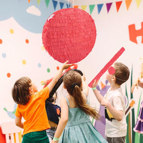 Abilat red confetti pack adds bright decor to celebrations.