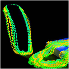 ABONDEVER glow necklace green beads glowing at night for festive events