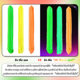 ABONDEVER UV glow necklace demonstrates bright visibility under black light