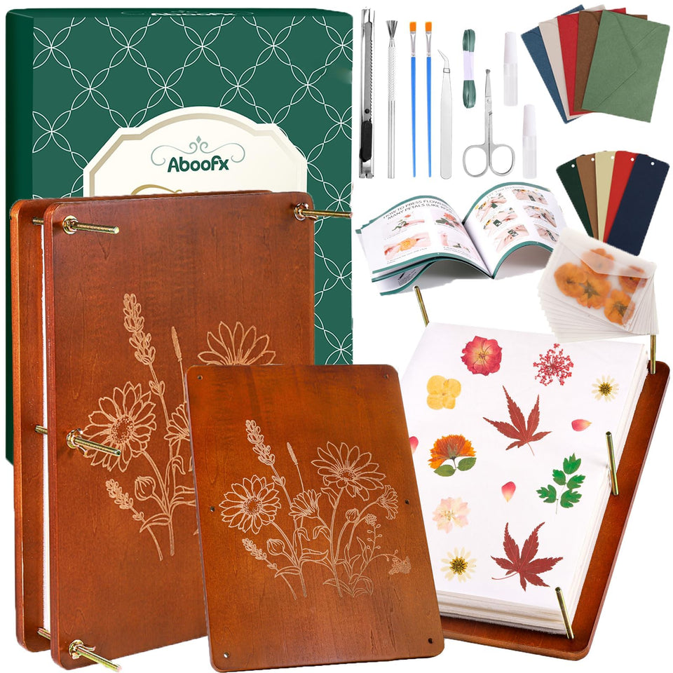 Aboofx flower press kit with large 6-layer setup for big blooms