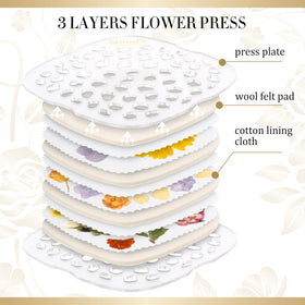 Aboofx microwave flower press 3-layer design for multiple batches in one session.