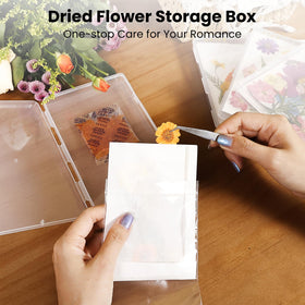 Aboofx ziplock bags block moisture to protect dried flowers' color.