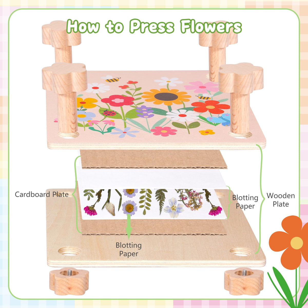 Aboofx kit with greeting cards offers ready surfaces to showcase pressed flowers beautifully.