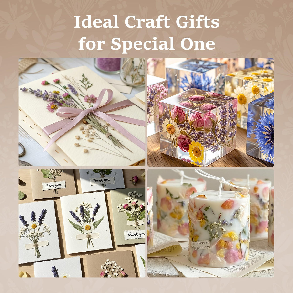 Aboofx dried flowers for resin art, journaling, and wedding decor