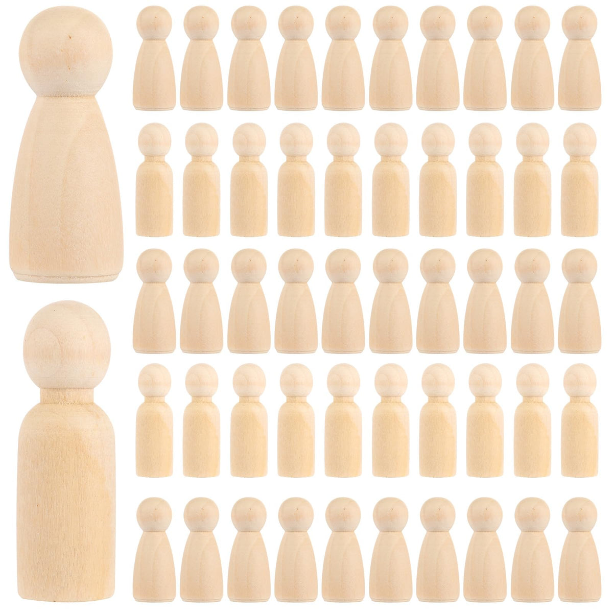 ABuff dad peg doll blank figure, ideal for painting and dress-up play.