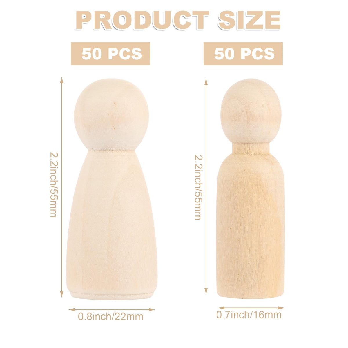 ABuff mom peg doll blank figure, perfect for customization with fabrics.
