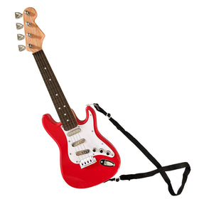 Abundant Guitar 16-inch front view in red, beginner-friendly for young players.