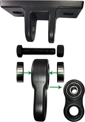 ABUSA aluminum swing hangers with smooth bearings