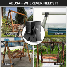 ABUSA backyard swing set kit ready for assembly
