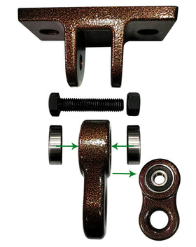 ABUSA heavy-duty bronze swing hangers for outdoor installation with secure mounting.