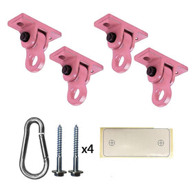 ABUSA heavy duty pink swing hangers with rust-free aluminum for outdoor use