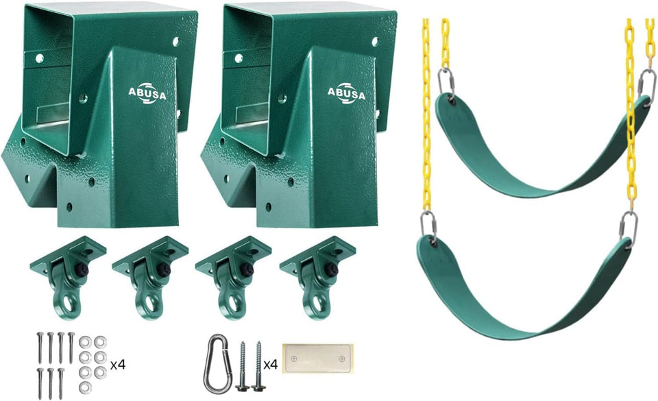 ABUSA heavy-duty swing brackets ready for durable backyard setups.