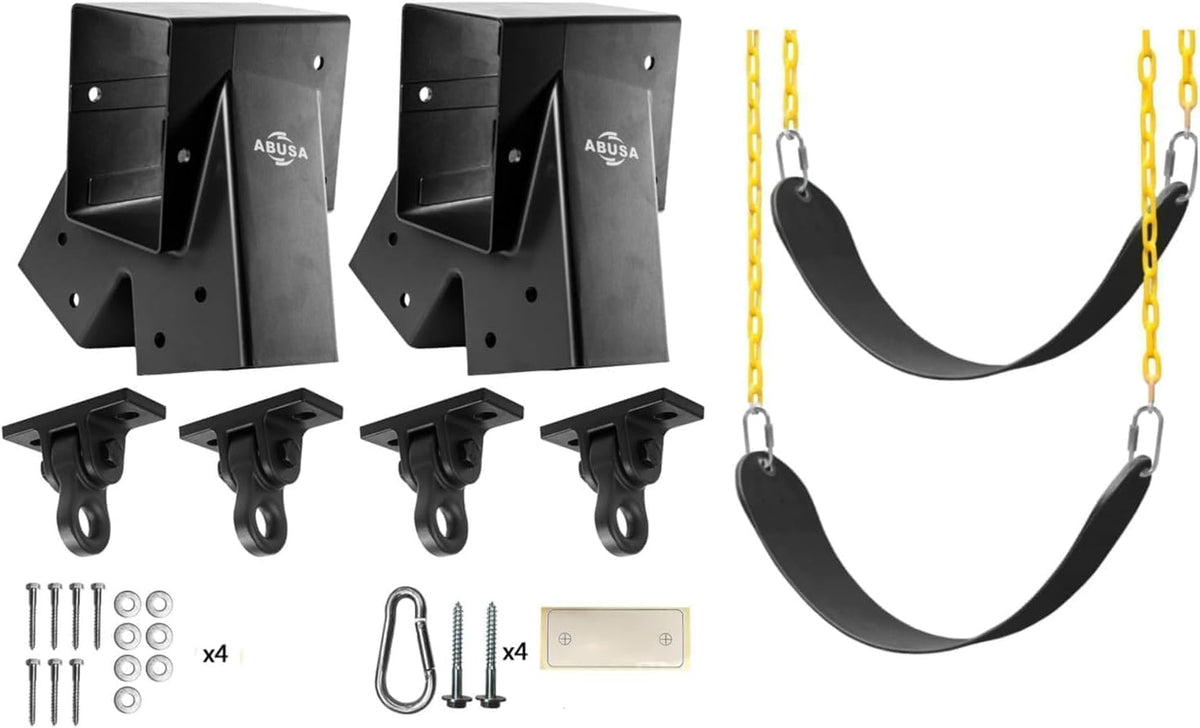 ABUSA heavy-duty swing brackets for backyard installation