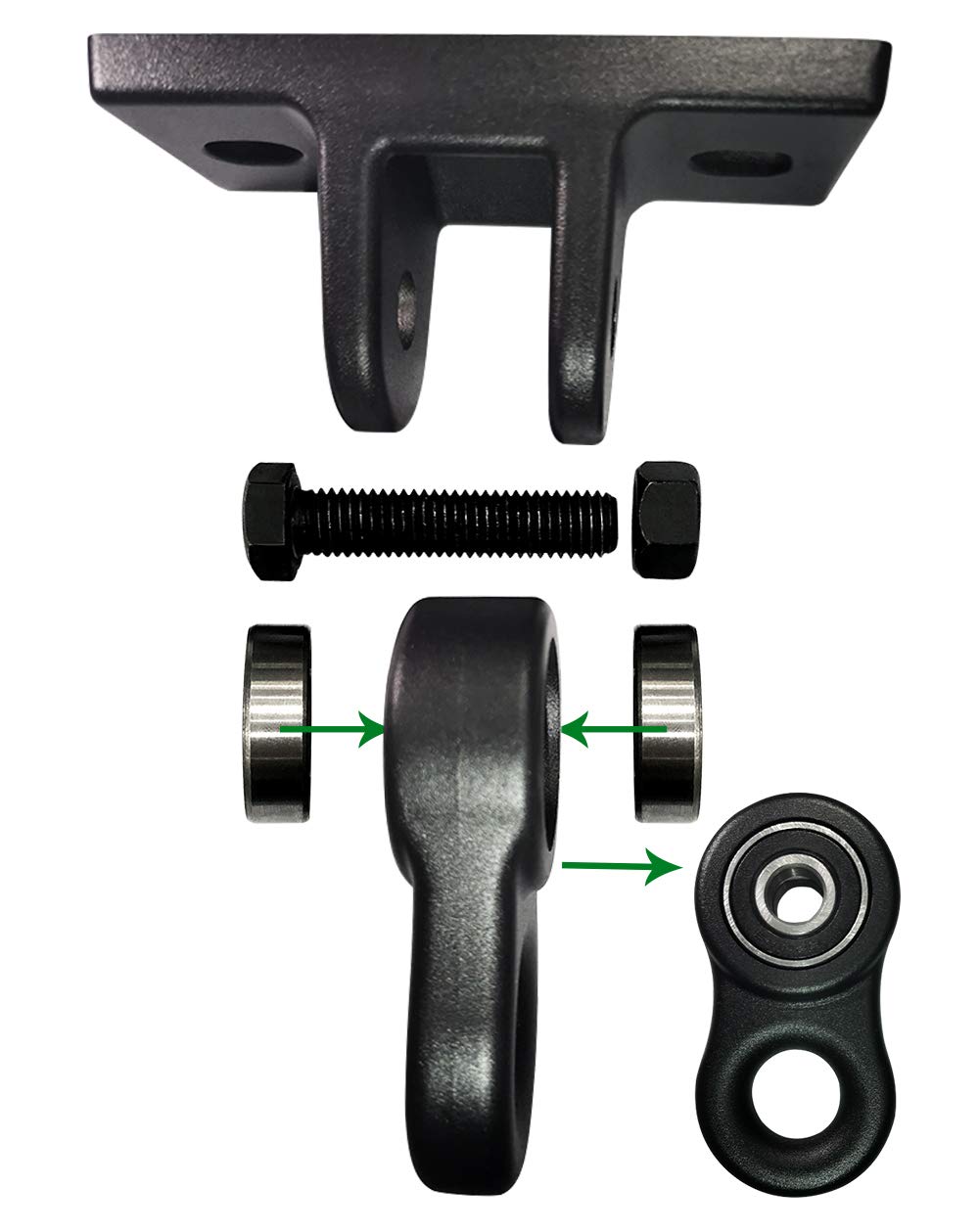 ABUSA swing hangers with bearings for smooth rotation.