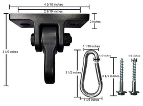 ABUSA swing hangers kit with screws and hooks.