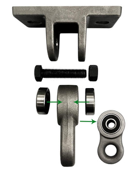 ABUSA heavy duty swing hanger side view highlighting rust-free aluminum construction