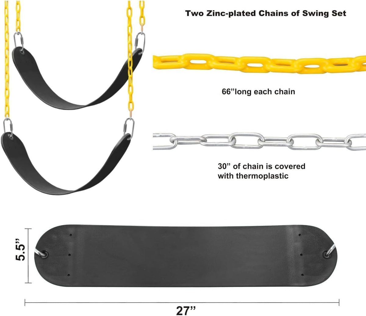 ABUSA rust-free aluminum swing hangers for quiet operation