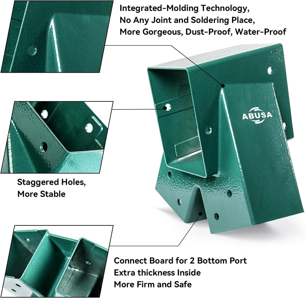 ABUSA locking hooks ensure secure swing connections.