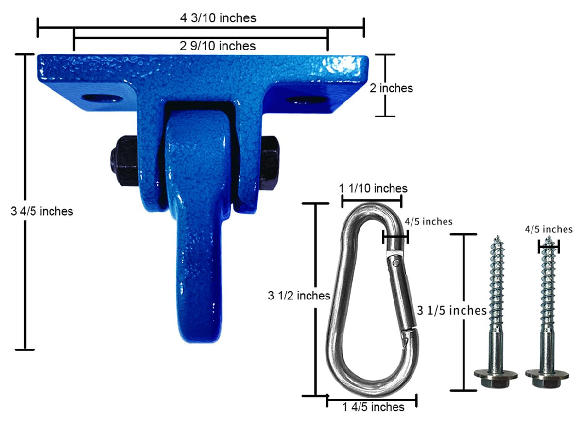 ABUSA swing hanger with bearings provides quiet, smooth rotation.