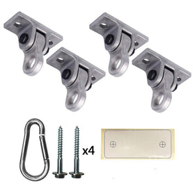 ABUSA heavy duty swing hangers in white finish with hardware.
