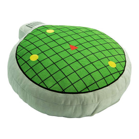 ABYSTYLE Dragon Ball Z radar cushion closeup with controls and rumble.