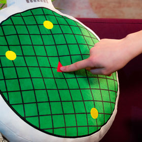 ABYSTYLE Dragon Ball Z radar cushion packaging ready for gifting.