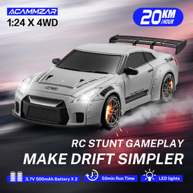 ACAMMZAR RC car remote control enables precise steering and drift control.