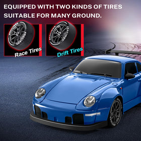 ACAMMZAR RC drift car 1:24 dual batteries extend playtime.