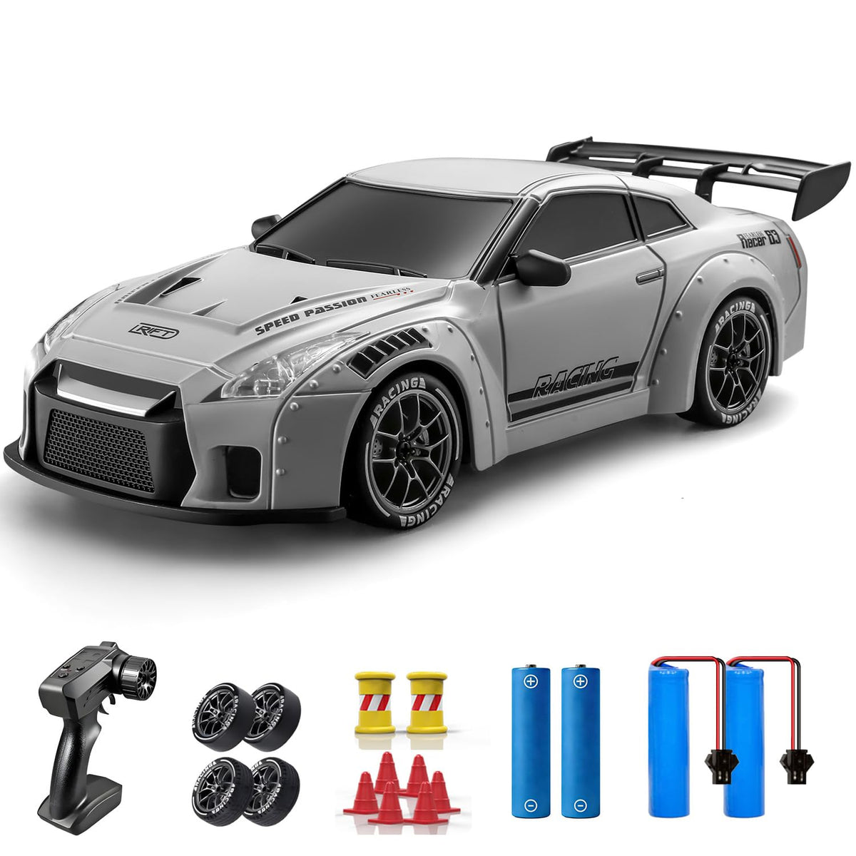 ACAMMZAR RC drift car in 1:24 scale for fast indoor racing.