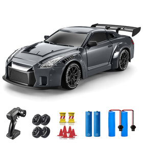 ACAMMZAR RC drift car 1:24 side view with indoor-friendly stability.